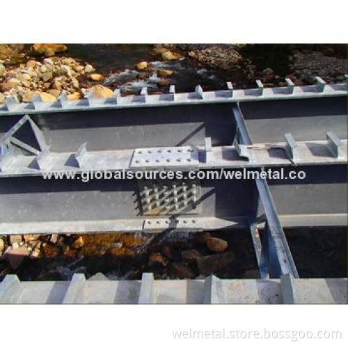Galvanized prefabricated steel bridge girders and bracing factory